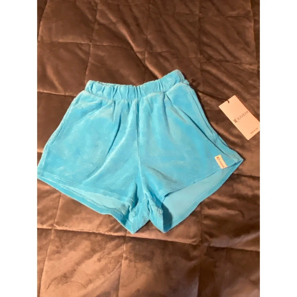 Kaveah Kids Ibiza Blue Terry Cloth Tank and Shorts Set Size S 8-10 NWT